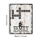 Custom Family Wall Art - Personalized Family Print and Scrabble Word Metallic Painting - Gifts For the Family,Yourself - Joliny