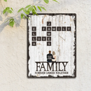 Custom Family Wall Art - Personalized Family Print and Scrabble Word Metallic Painting - Gifts For the Family,Yourself - Joliny