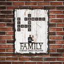 Custom Family Wall Art - Personalized Family Print and Scrabble Word Metallic Painting - Gifts For the Family,Yourself - Joliny
