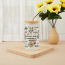 Custom Floral Pattern Daily Reminders Glass - Personalized Name Psychological Health Glasses - A Gift For Friend,Family - Joliny
