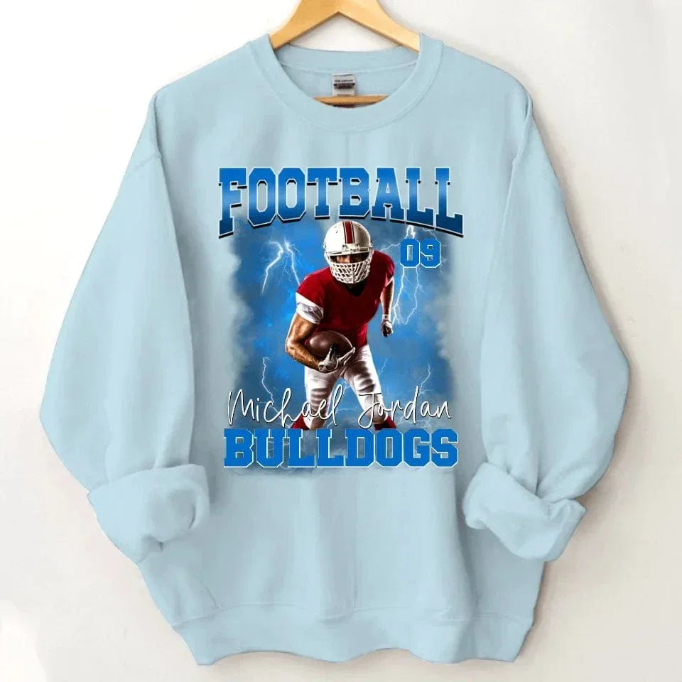 Customised Football Theme Clothes - Personalised Photo Sweatshirt - Gifts for Football Fans,Players - Joliny
