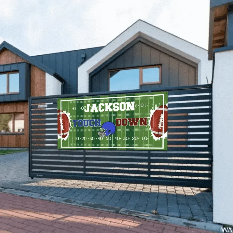 Custom Football Themed Banners - Personalized Football Banner - Gift For The Player,Sports Enthusiasts - Joliny