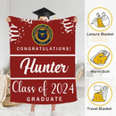 Custom Graduation School Logo Blanket, College Class of 2024 - Joliny