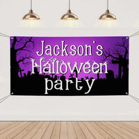 Custom Halloween Decoration Banner - Personalized Party Banner - Gift For Family,Friend,Party Lovers - Joliny