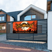 Custom Halloween Decoration Banner - Personalized Pumpkin Banner - Gift For Family,Friend,Children - Joliny