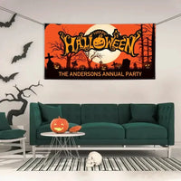 Custom Halloween Decoration Banner - Personalized Pumpkin Banner - Gift For Family,Friend,Children - Joliny