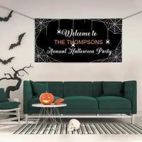 Custom Halloween Decoration Banner - Personalized Spider web Banner - Gift For Marvel Lovers,Party Lovers,Children - Joliny