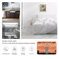 Custom Halloween For Cats Doormat - Personalized Just A Bunch Of Hocus Pocus Decorative Mat - Gift For Pet Lovers - Joliny