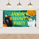Custom Halloween Party Decoration Banner - Personalized Grave Ghost Banner - Halloween Party Supplies - Joliny