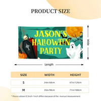 Custom Halloween Party Decoration Banner - Personalized Grave Ghost Banner - Halloween Party Supplies - Joliny