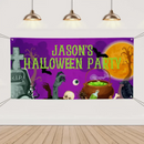 Custom Halloween Party Decoration Banner - Personalized Purple Horror Banner - Halloween Party Supplies - Joliny