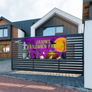 Custom Halloween Party Decoration Banner - Personalized Purple Horror Banner - Halloween Party Supplies - Joliny