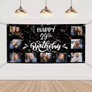 Custom Happy Birthday Banner, 9 Photos Birthday Banner - Joliny