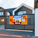 Custom Happy Birthday Banner - Personalized Basketball Banner - Gift For Children,Boy Girl Sports - Joliny