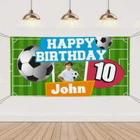 Custom Happy Birthday Banner - Personalized Soccer Banner - Gift For Children,Sports Enthusiasts - Joliny