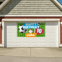 Custom Happy Birthday Banner - Personalized Soccer Banner - Gift For Children,Sports Enthusiasts - Joliny