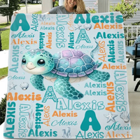 Custom Name Swaddle For Kids, Grandkids -Personalized Dinosaur Photo Blanket - Joliny
