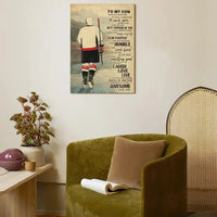 Custom Personalized Ice Hockey Canvas Wall Art - Hockey Gifts, Gifts For Hockey Players And My Son - Joliny