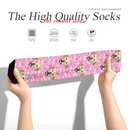 Custom Personalized Photo Pet Face Socks - Personalized Pet Photo Multi Color Paw Print and Bone Pattern Stockings - A Gift For Pet Lovers,Pet Owners - Joliny