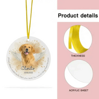 Custom Pet Photo Personalized Memorial Christmas Ornament for Pet Owners - If Love Alone Could Have Kept You Here You Would Have Lived Forever - Joliny