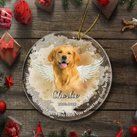 Custom Pet Photo Personalized Memorial Christmas Ornament for Pet Owners - If Love Alone Could Have Kept You Here You Would Have Lived Forever - Joliny