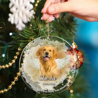 Custom Pet Photo Personalized Memorial Christmas Ornament for Pet Owners - If Love Alone Could Have Kept You Here You Would Have Lived Forever - Joliny