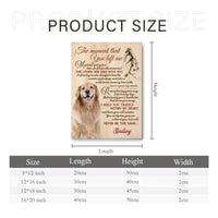 Custom Pet Sympathy Canvas Personalized Dog Memorial Wall Art - The Moment That You Left Me - Joliny