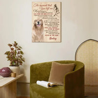 Custom Pet Sympathy Canvas Personalized Dog Memorial Wall Art - The Moment That You Left Me - Joliny