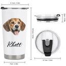 Custom Pet Themed Insulated Mugs - Personalized Pet Name and Photo Mug - Pet Lover Gifts - Joliny