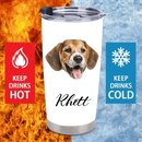 Custom Pet Themed Insulated Mugs - Personalized Pet Name and Photo Mug - Pet Lover Gifts - Joliny