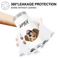 Custom Pet Themed Insulated Mugs - Personalized Pet Name and Photo Mug - Pet Lover Gifts - Joliny