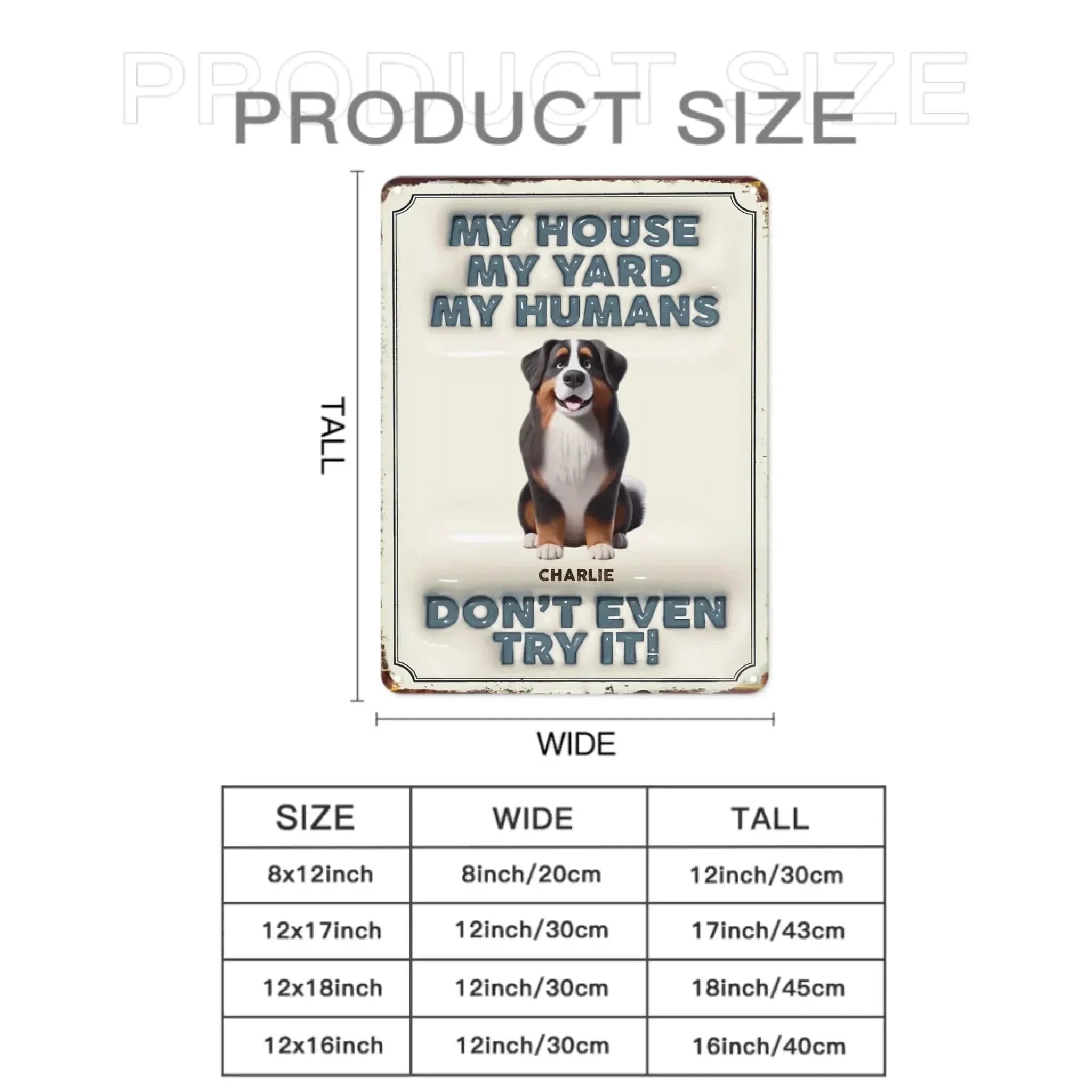 Custom Pet Tin Painting - Personalised Names and Pets - House Warming Gift For Pet Owners, Pet Lovers - Joliny