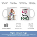 Custom Photo A Girl Loves Books - Gift For Book Lovers, Girls, Women, Yourself - Personalized Mug - Joliny