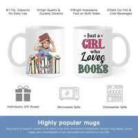 Custom Photo A Girl Loves Books - Gift For Book Lovers, Girls, Women, Yourself - Personalized Mug - Joliny