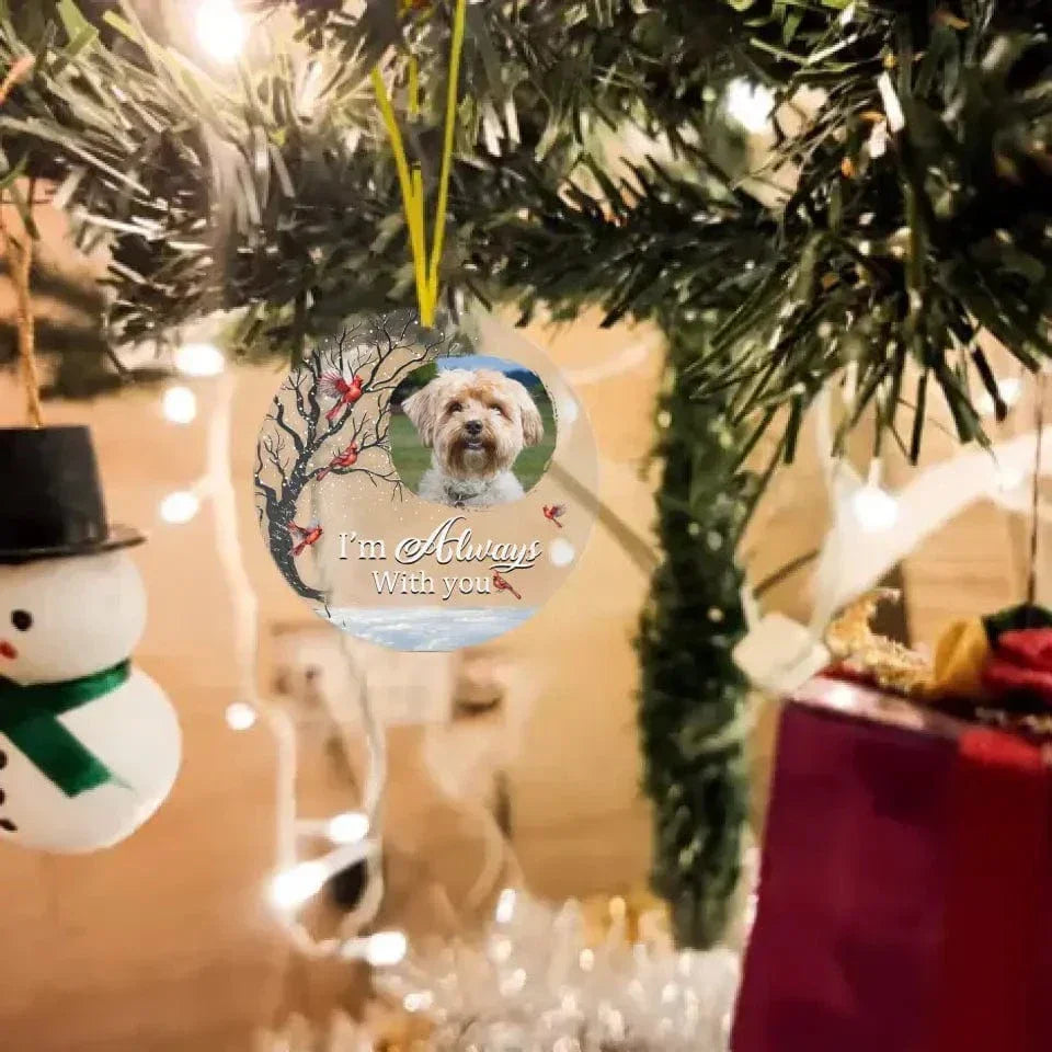 Custom Photo Always With You - Personalized Custom Acrylic Ornament - Sympathy Gift For Pet Lovers - Joliny