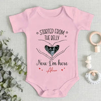 Custom Photo As Seen On Ultrasound - Family Personalized Custom Baby Onesie - Mother's Day, Baby Shower Gift, Gift For First Mom - Joliny