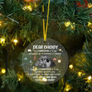 Custom Photo Baby Bump To Daddy, Mommy - Christmas Gift For New Parents - Personalized Circle Acrylic Ornament - Joliny