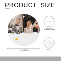 Custom Photo Crystal Ornament For Newly Wedded Couple - There Are Two Big Days In Any Love Story - Joliny