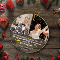 Custom Photo Crystal Ornament For Newly Wedded Couple - There Are Two Big Days In Any Love Story - Joliny