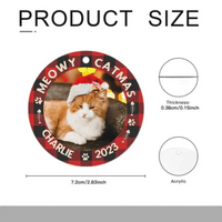 Custom Photo First Christmas - Dog & Cat & Baby Personalized Custom Acrylic Ornament - Christmas Gift For Family - Joliny