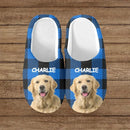 Custom Photo Happiness Is A Warm Puppy - Dog & Cat Personalized Custom Fluffy Slippers - Gift For Pet Owners, Pet Lovers - Joliny