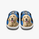 Custom Photo Happiness Is A Warm Puppy - Dog & Cat Personalized Custom Fluffy Slippers - Gift For Pet Owners, Pet Lovers - Joliny