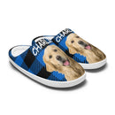 Custom Photo Happiness Is A Warm Puppy - Dog & Cat Personalized Custom Fluffy Slippers - Gift For Pet Owners, Pet Lovers - Joliny