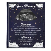 Custom Photo Hold Me Close To You - Family Personalized Blue Blanket - Baby Shower Gift - Joliny