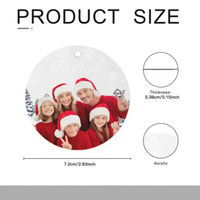 Custom Photo Inserted Family Christmas Personalized Acrylic Ornament - Joliny