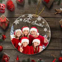 Custom Photo Inserted Family Christmas Personalized Acrylic Ornament - Joliny
