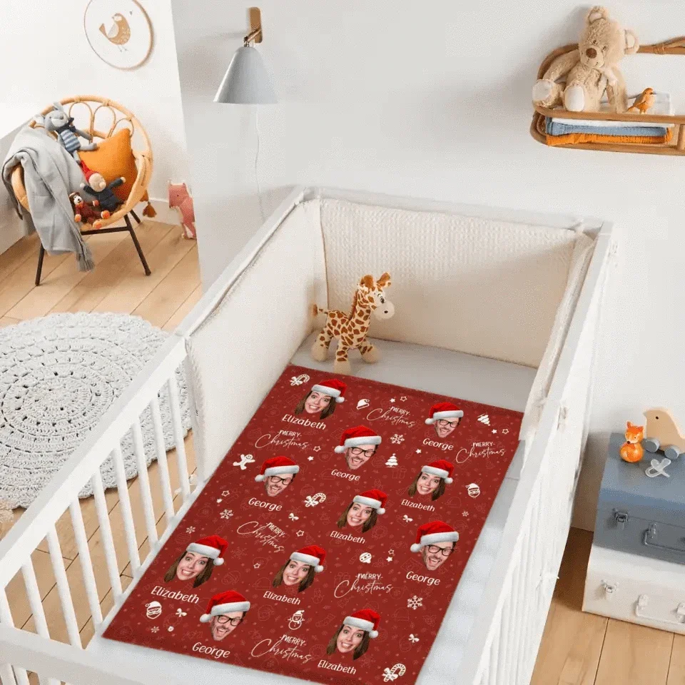 Custom Photo Joy Of Christmas Is Family - Family Personalized Custom Blanket - Christmas Gift For Family Members - Joliny