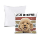 Custom Photo Life Is Better With Dog Cat - Gift For Pet Lovers - Personalized Pillow - Joliny