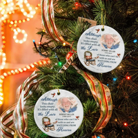Custom Photo Memorial Ceramic Ornament - Sympathy Gift For Family Members - It's Filled With All The Love - Joliny
