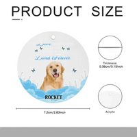 Custom Photo Memorial Gift For Pet Lovers - If Love Could Have Saved You - Personalized Circle Acrylic Ornament - Joliny